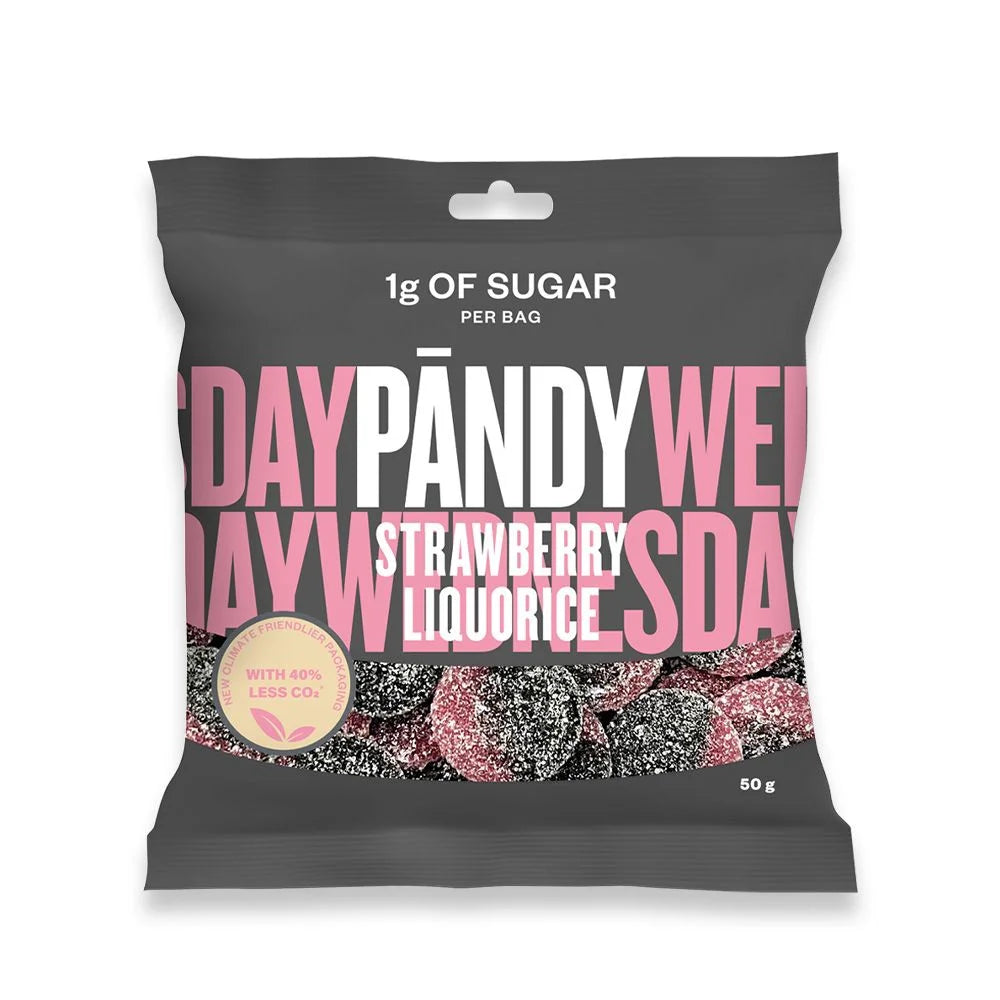 Pandy Candy, 50g, Strawberry/Liquorice by Klara