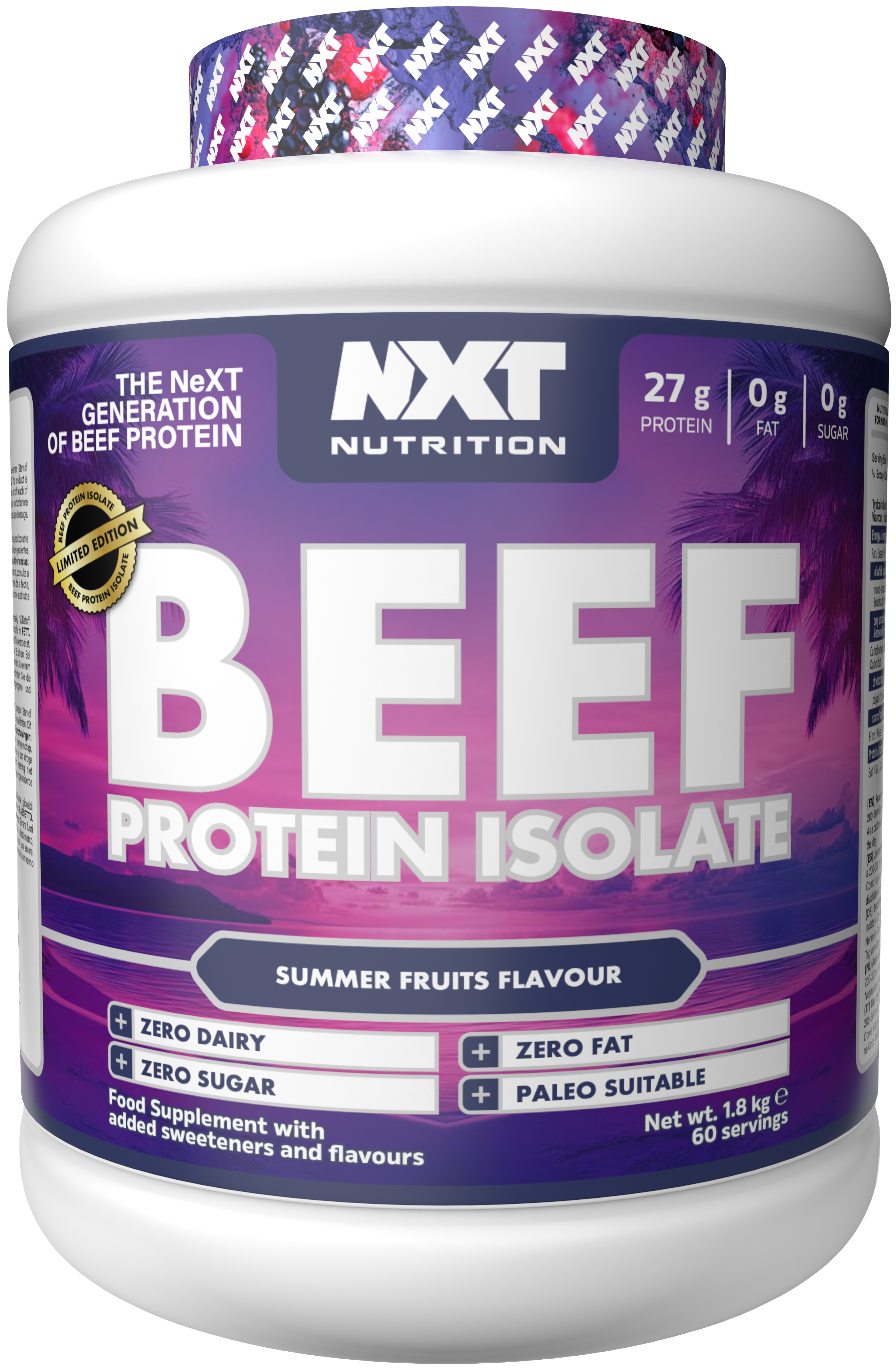 Beef Protein Isolate 1,8kg, Summerfruits