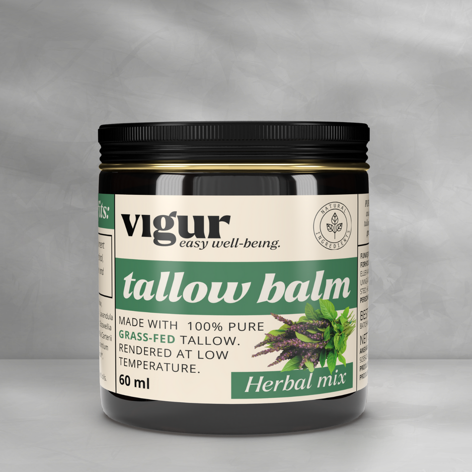 Tallow Balm, Herbal Mix av Talg, 60ml
