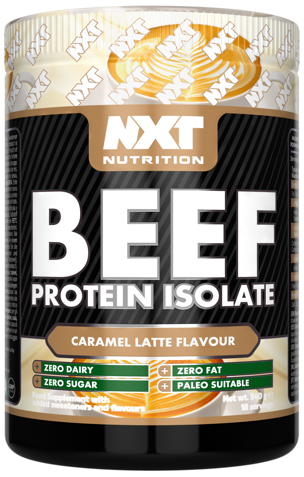 Beef Protein Isolate 540g, Caramel Latte
