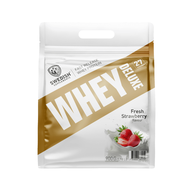 Whey Protein Deluxe, 900 g, Fresh Strawberry