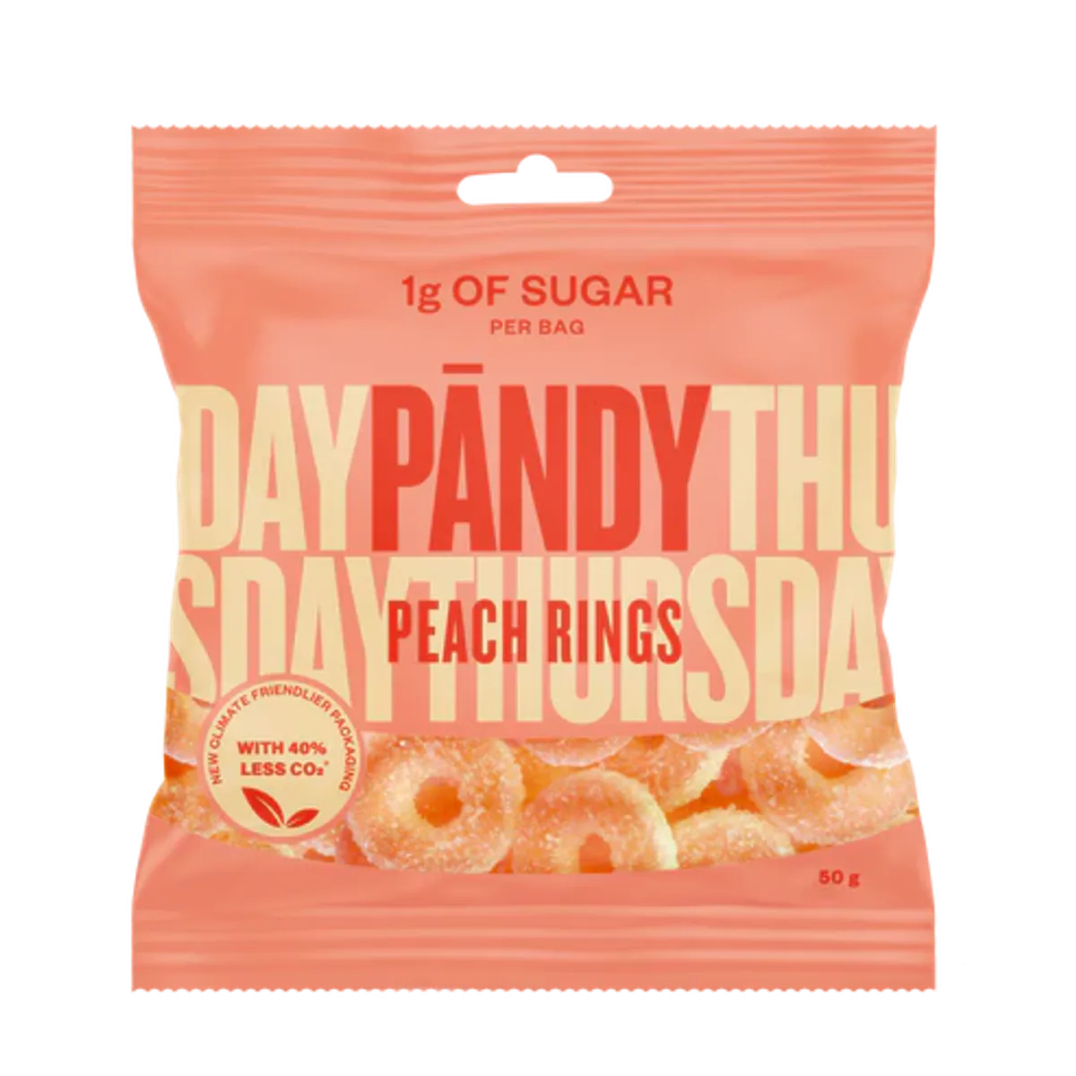 Pandy Candy, 50gr, Peach Rings