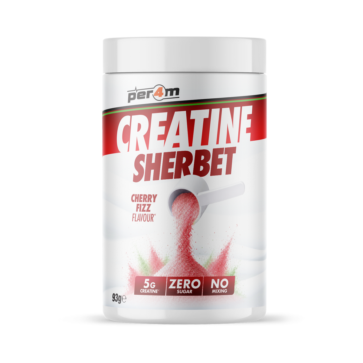 Per4M Creatine Sherbet 93g Cherry Fizz