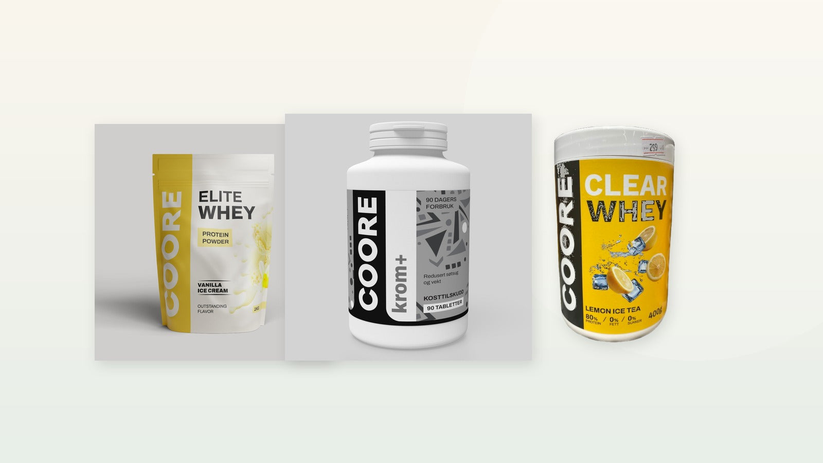 Blodsukker og kost: Coore Elite Whey, Krom+ og Clear Whey