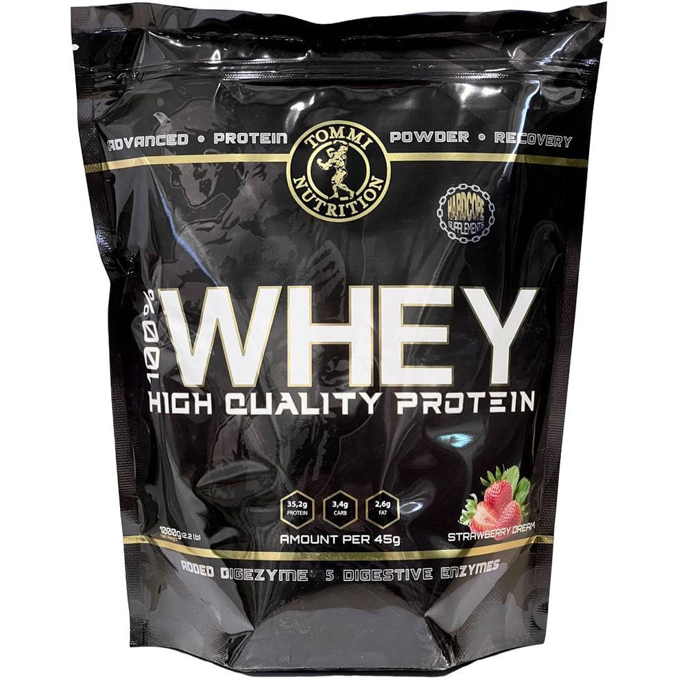 100% WHEY HIGH QUALITY PROTEIN 1000G – TN – JORDBÆR