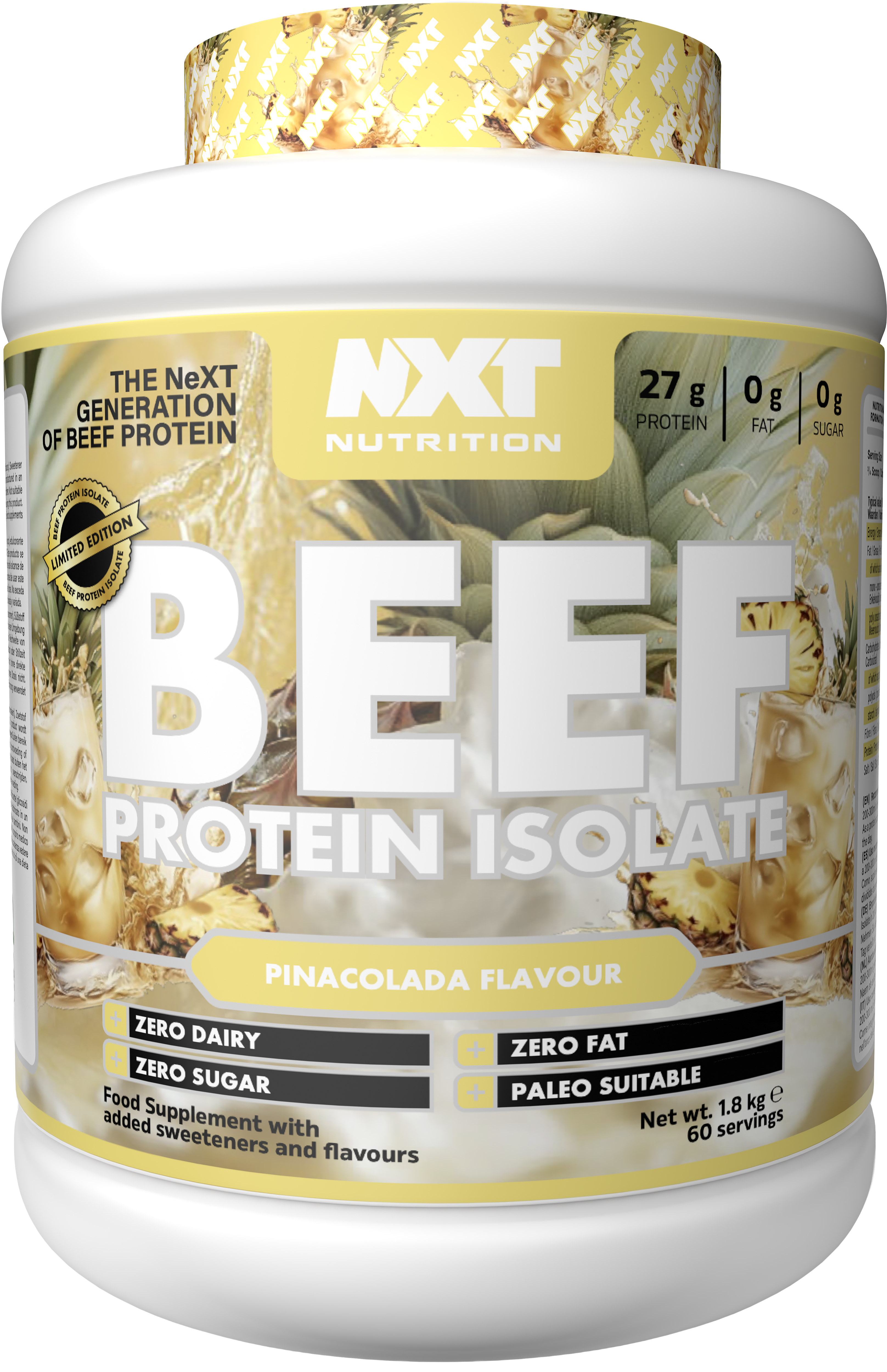 Beef Protein Isolate 1,8kg, Pinacolada