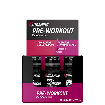 Nutramino Pre Workout SHOT Berries, 12x60ml