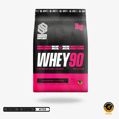 Whey90®  - Whey Protein Isolate 1kg jordbær