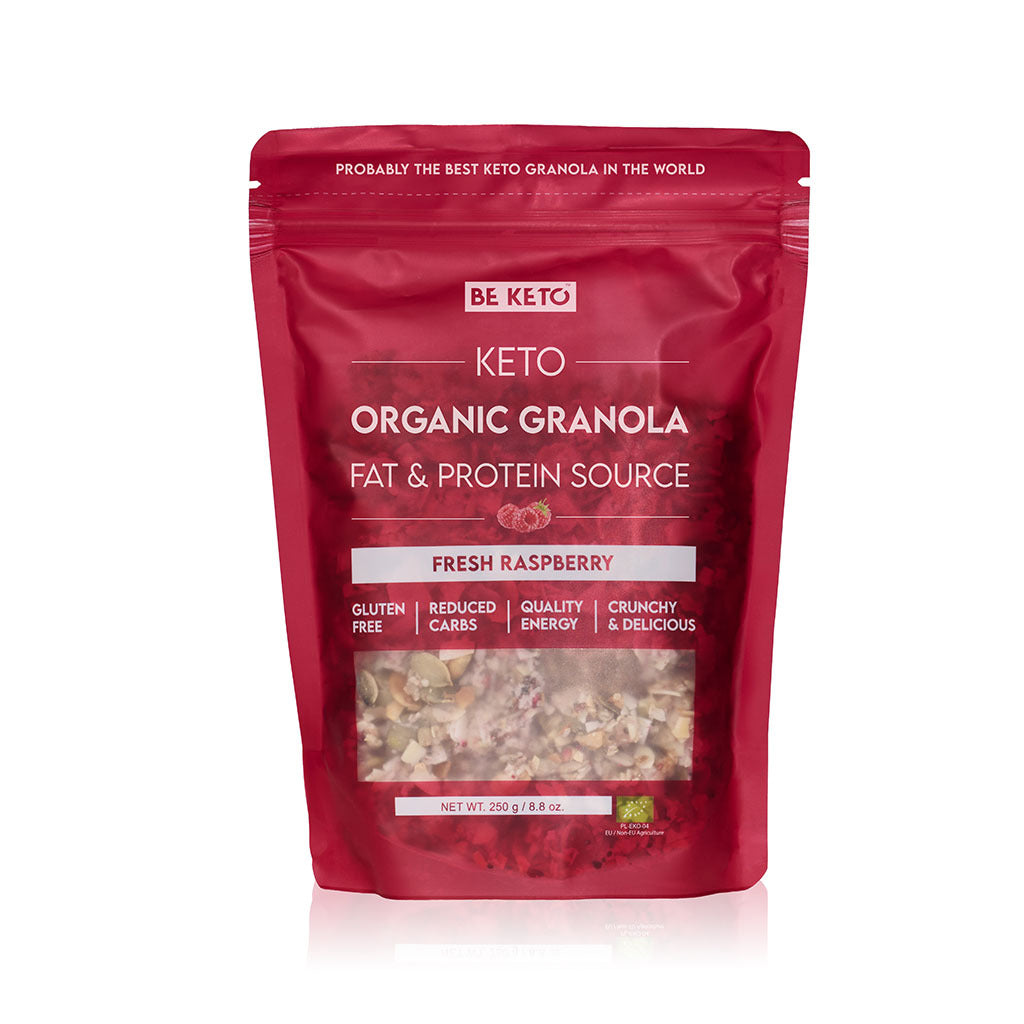 Keto Økologisk Granola – Frisk Bringebær