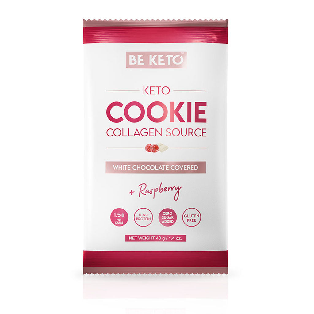 Keto Cookie, White Chocolate Raspberry