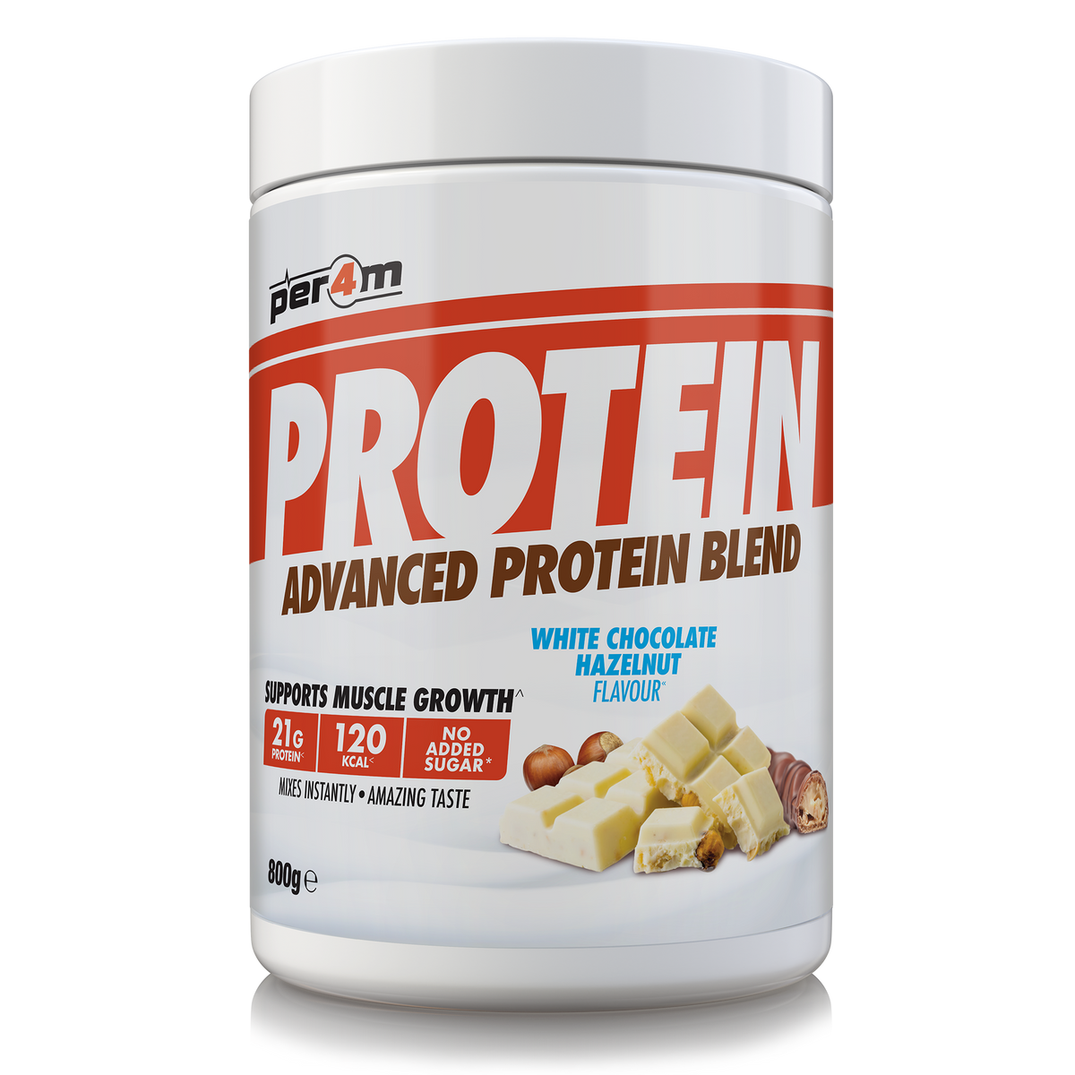 Per4M Advanced Protein 800g White Chocolate Hazelnut