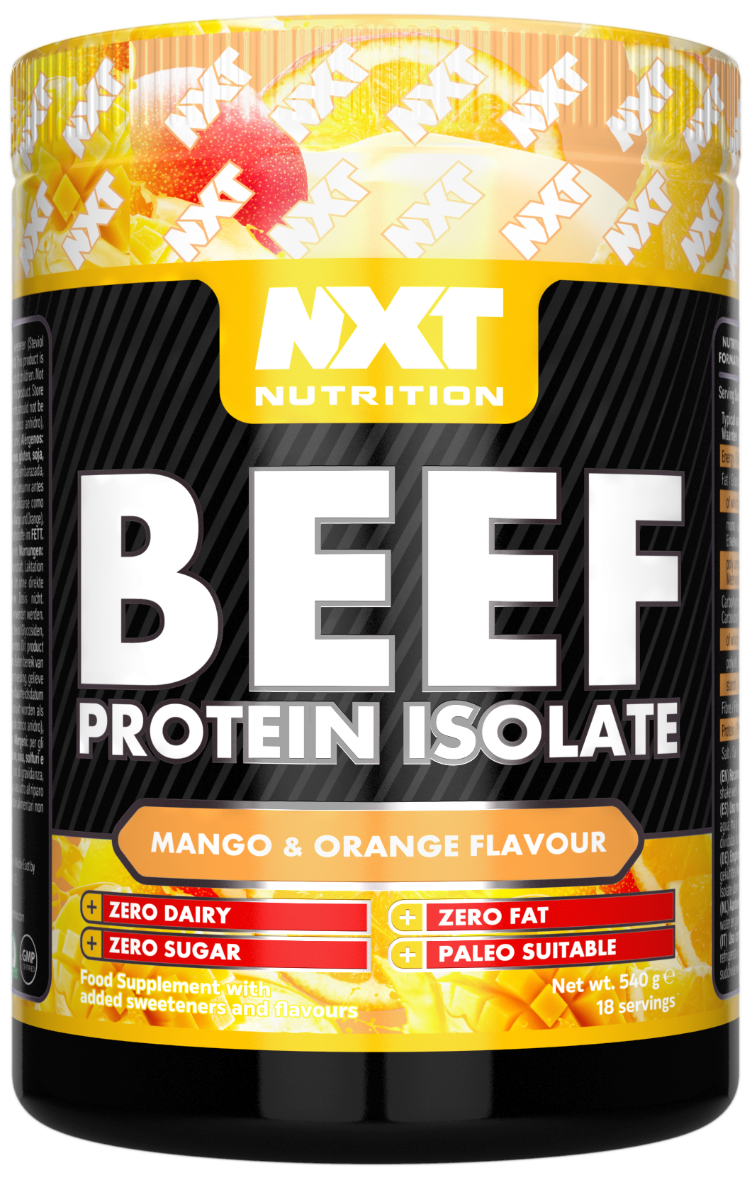 Beef Protein Isolate 540g, Mango Orange