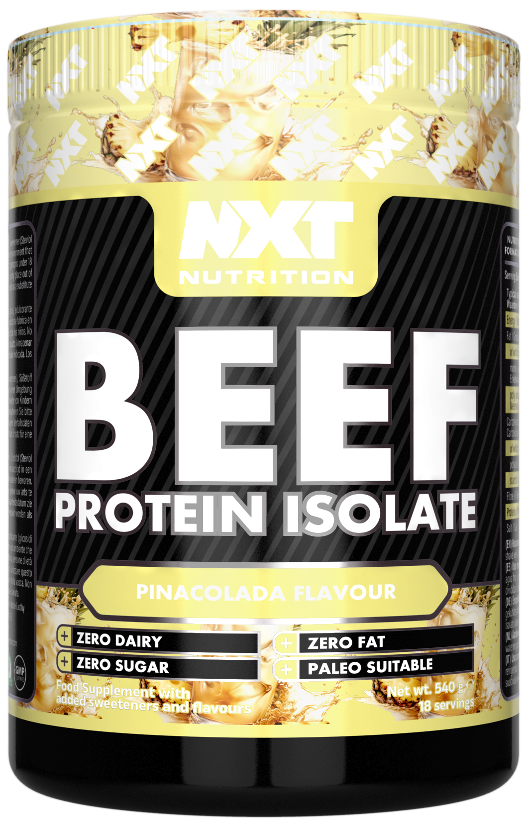 Beef Protein Isolate 540g, Pinacolada