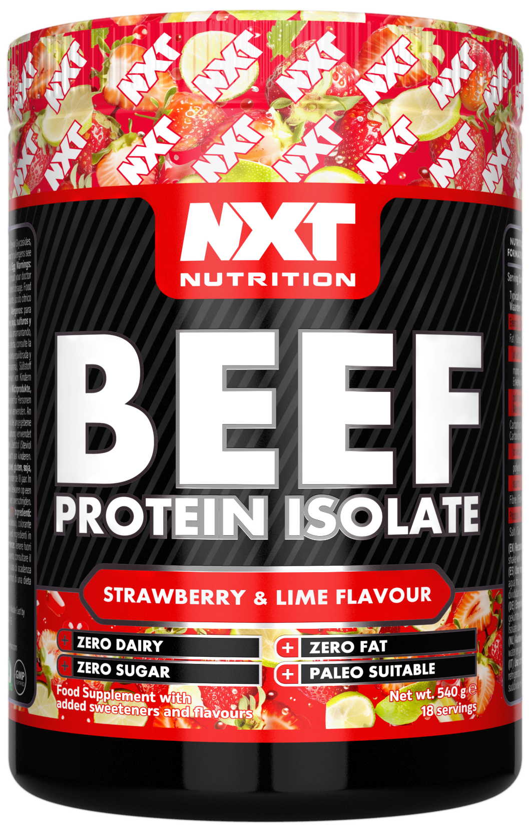 Beef Protein Isolate 540g, Strawberry Lime