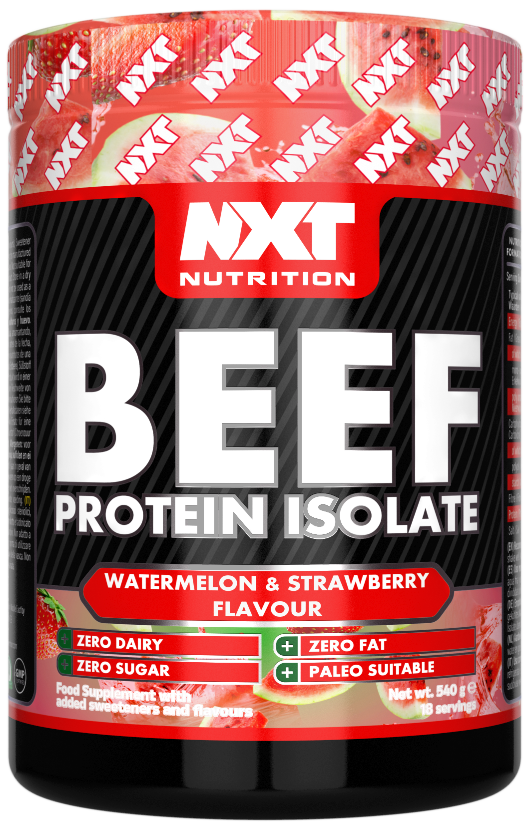 Beef Protein Isolate 540g, Watermelon Strawberry