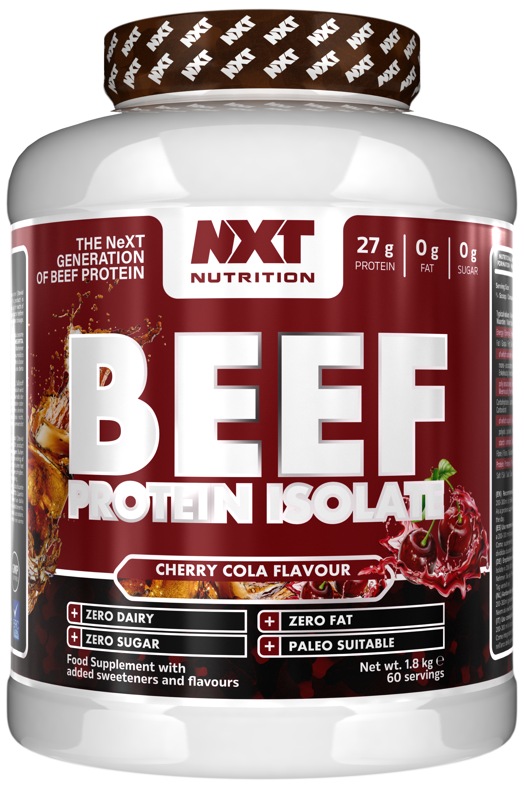 Beef Protein Isolate 1,8kg, Cherry Cola