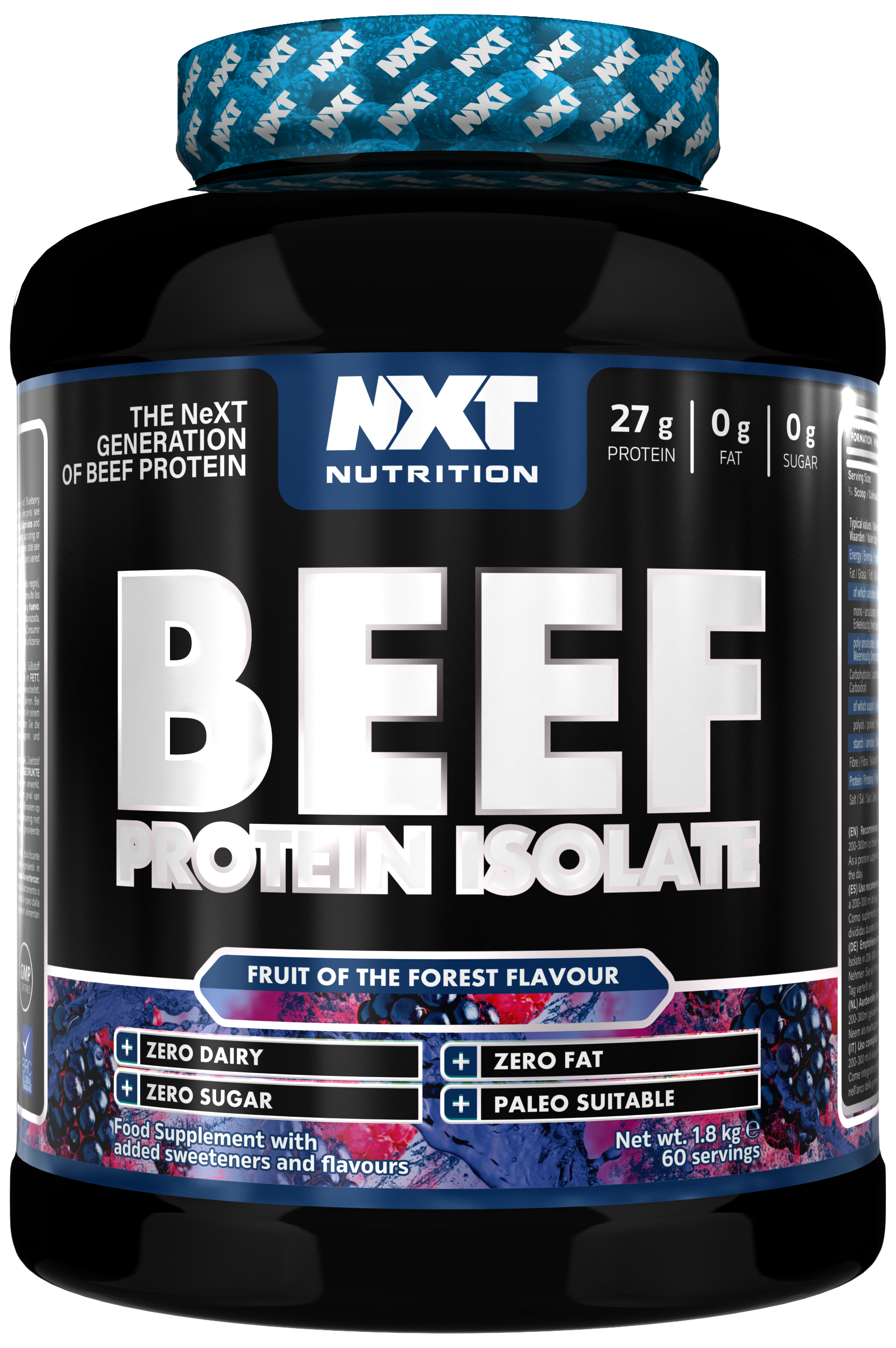 Beef Protein Isolate 1,8kg, Fruits of the Forrest
