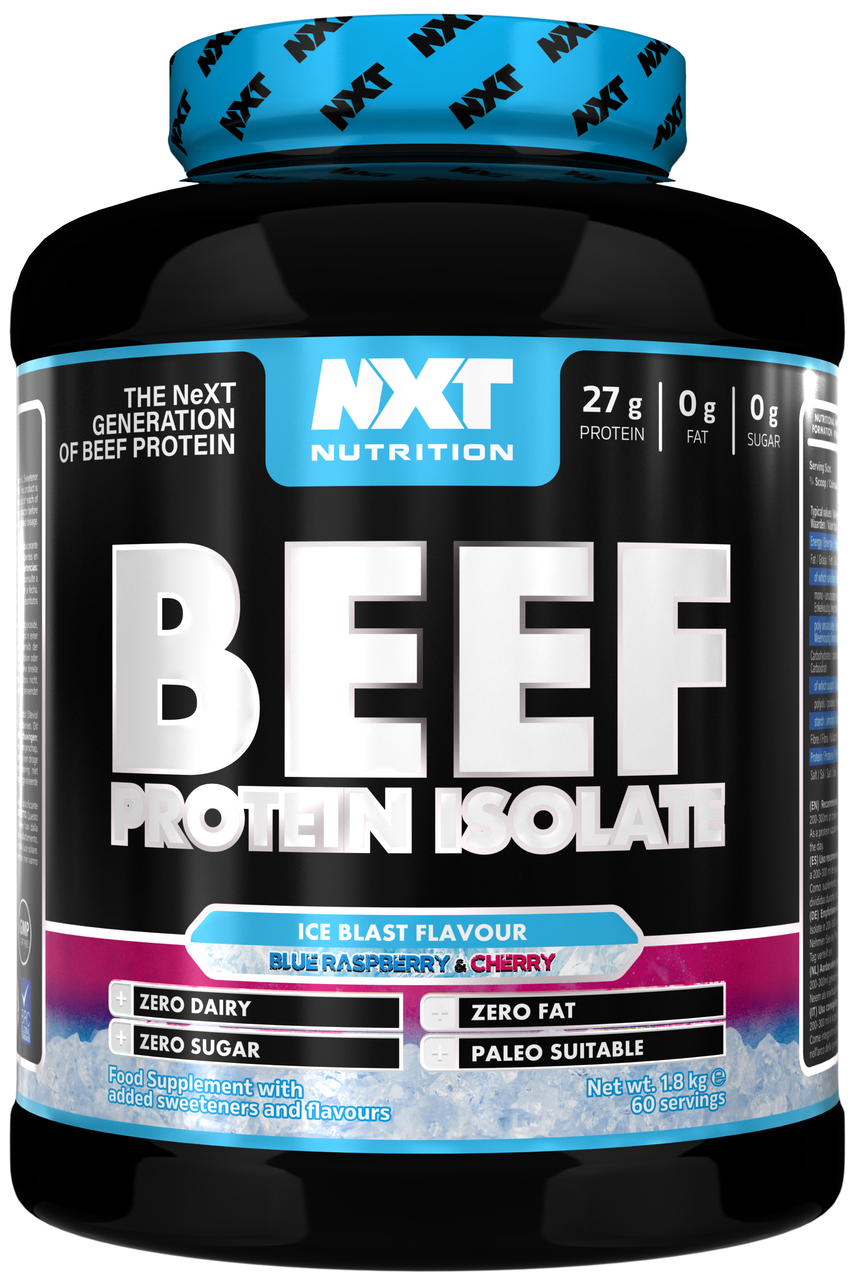 Beef Protein Isolate 1,8kg, Ice Blast & Cherry