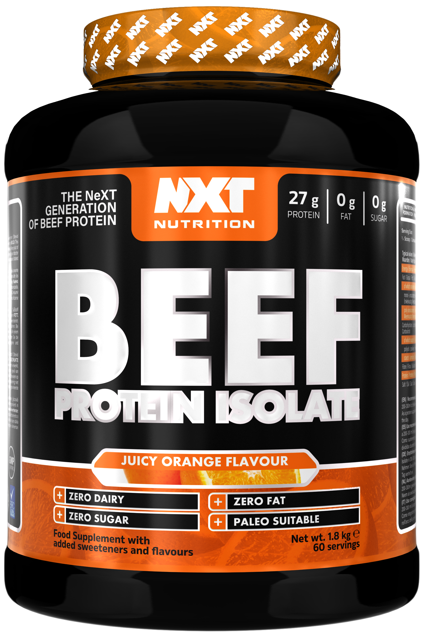 Beef Protein Isolate 1,8kg, Juicy Orange