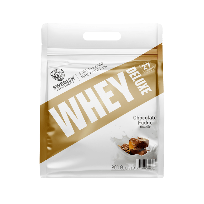 Whey Protein Deluxe, 900 g, Chocolate Fudge