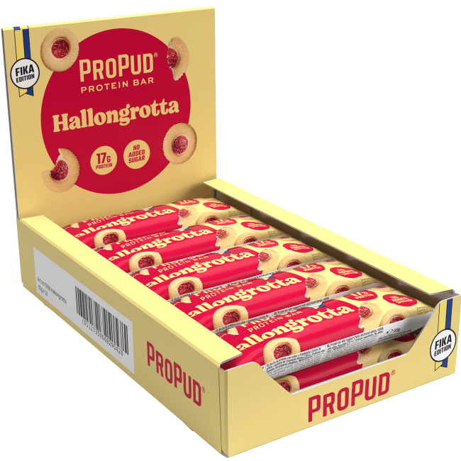 ProPud Protein Bar, 55gx12stk, Hallongrotta (Ballerina)