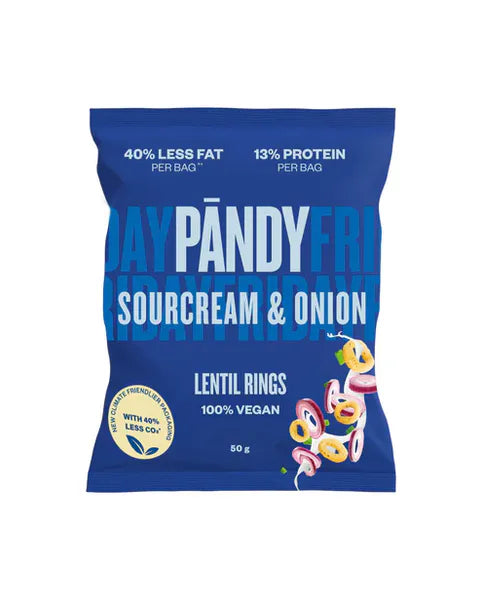 Pandy Lentil Rings, 50g x 32stk, Sourcream & Onion