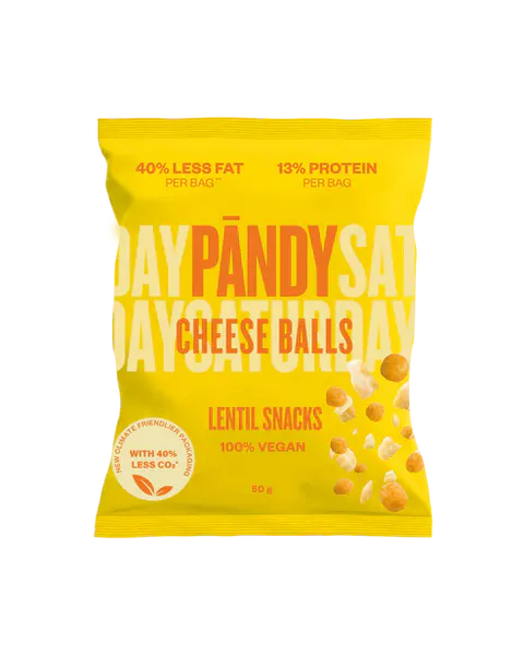 Pandy Lentil Snacks, 50g x 32stk, Cheese Balls