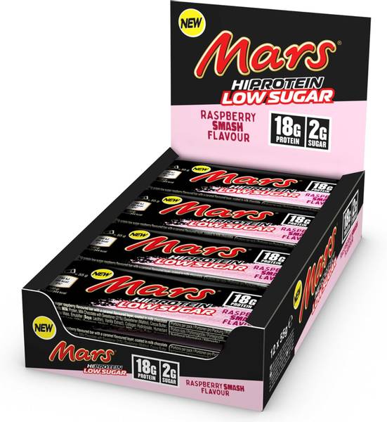 Mars Hi Protein Low Sugar 12x55g, Raspberry Smash