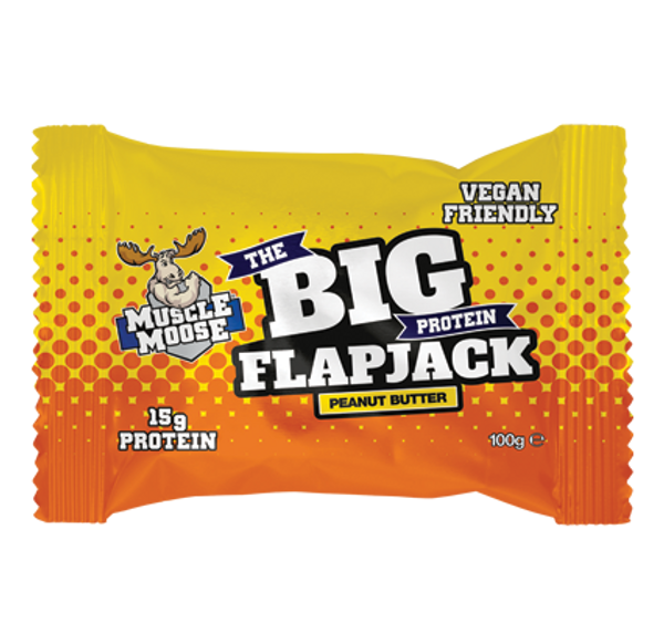 Muscle Moose Big Protein FlapJack, 12x100g, Peanut Butter (VEGAN