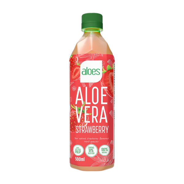 Aloes Aloe Vera, 12x500ml, Strawberry