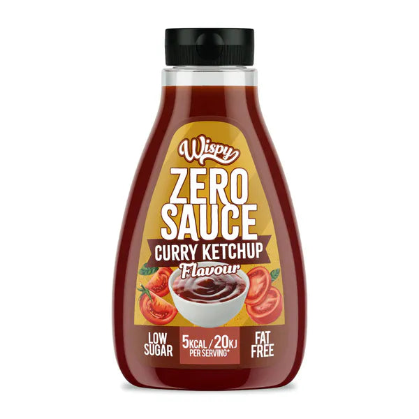 Wispy Zero Sauce, 430g x 9stk, Curry Ketchup