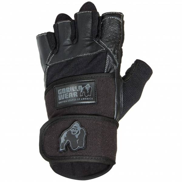 Dallas Wrist Wrap Gloves, Black