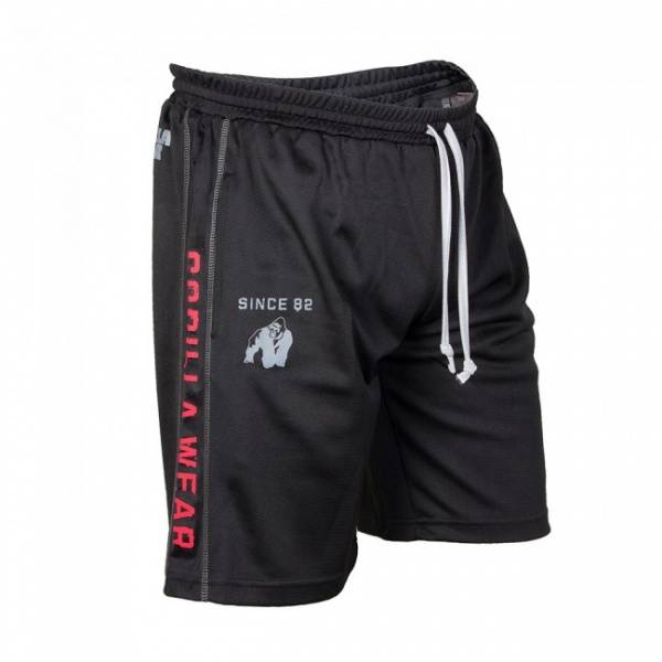 Functional Mesh Shorts - Sort/rød