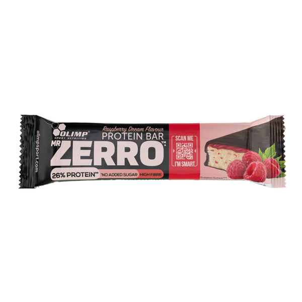 Olimp Zerro Protein Bar, 25x50g, Raspberry Dream BF: 17/12