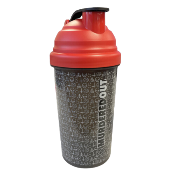 Murdered Out Shakermate 600ml, Black/Red