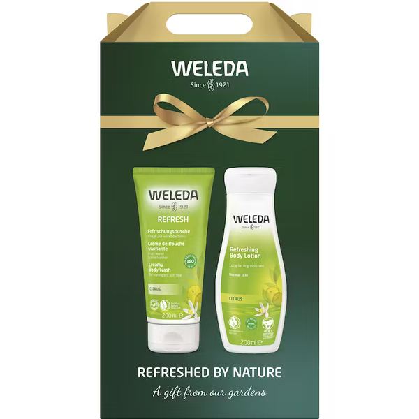 Weleda Refreshed by Nature gavesett (Citrus Body Wash og Body Lo