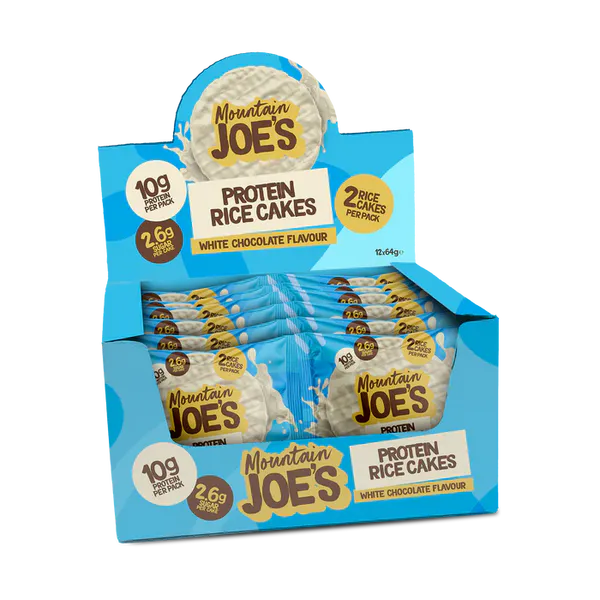 Mountain Joe's Protein Rice Cake, 12x64g, White Chocolate