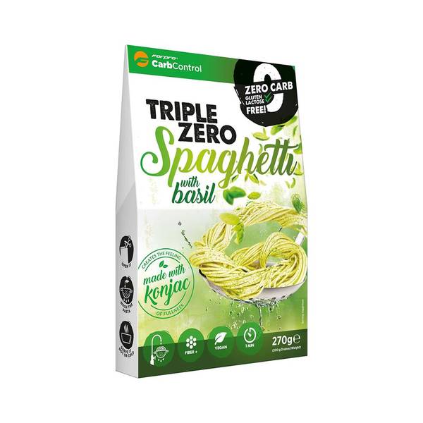 Triple Zero Pasta, 270g, Spagetti Basil