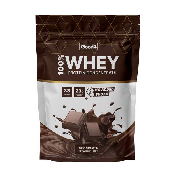 100% Whey Protein sjokolade, 1kg (Good4Nutrition)