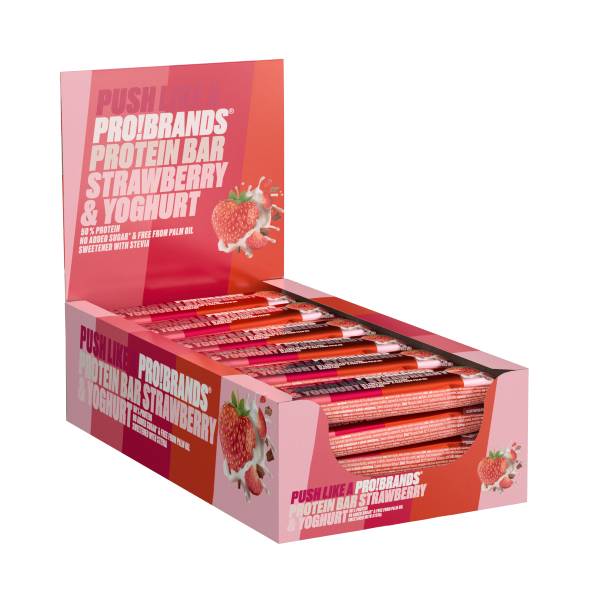 ProteinPro Bar 45g x 24stk - Strawberry/Yoghurt